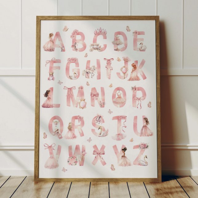 Princess Alphabet ABC Poster Kids Room Decor (Von Creator hochgeladen)