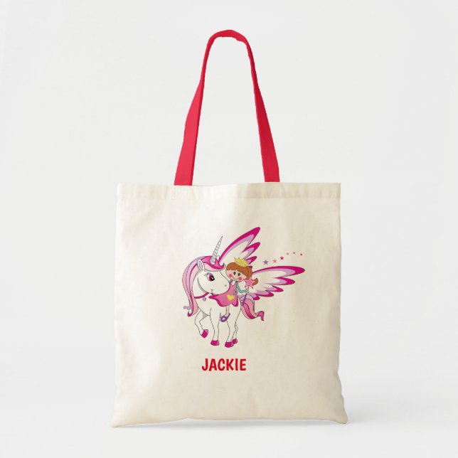 Princess and Unicorn Halloween Tragetasche (Vorne)