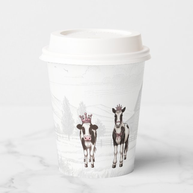 Princess Animals Geburtstagsparty Pappbecher (Links)