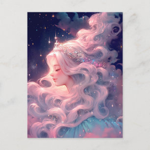 Princess Anime Girl aus Stars Postkarte