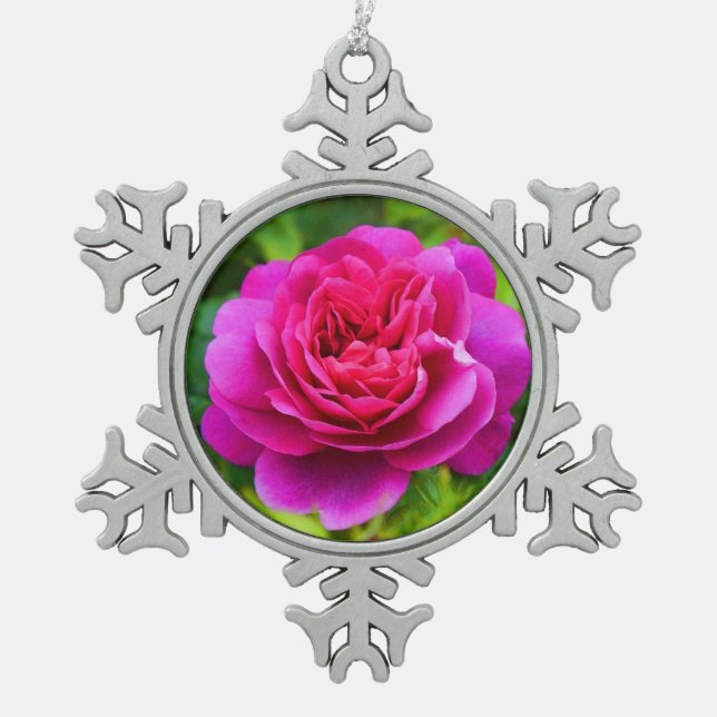 Princess Anne Rose #1 Schneeflocken Zinn-Ornament (Vorderseite)