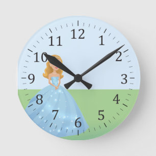 Princess Art Wall Clock Personalisiert Runde Wanduhr