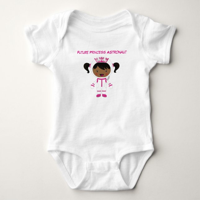 Princess Astronaut Baby Bodysuit Baby Strampler (Vorderseite)