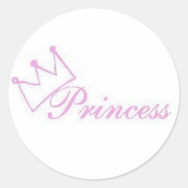 Princess-Aufkleber Runder Aufkleber (Vorderseite)