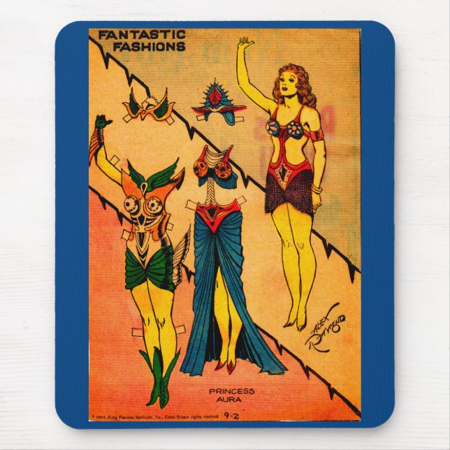 Princess Aura der 1930er Jahre 2 Papierpuppen Flas Mousepad (Vorne)