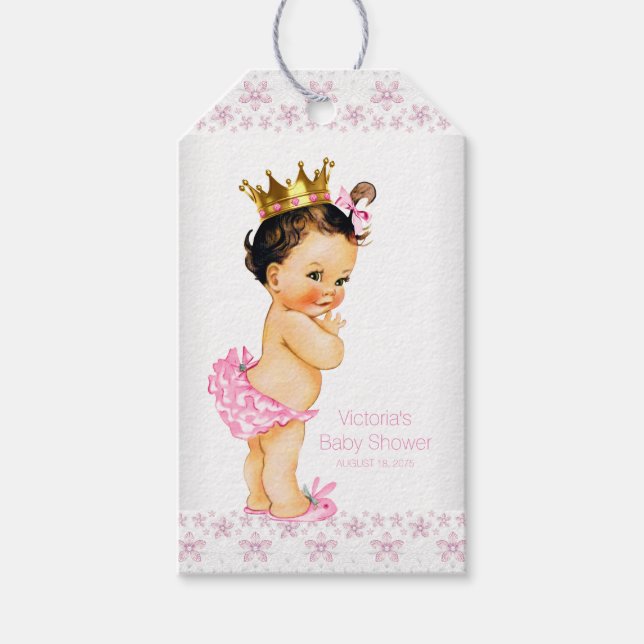 Princess Baby Dusche Geschenkanhänger (Vorderseite)