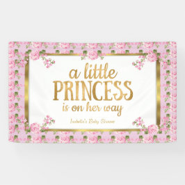 Princess Baby Dusche Pink Gold Rose Blumenstrauß Banner