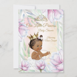 Princess Baby Dusche Pink Lilac Floral Ethnic Einladung