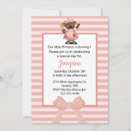 Princess Baby Girl Einladung zum Geburtstag
