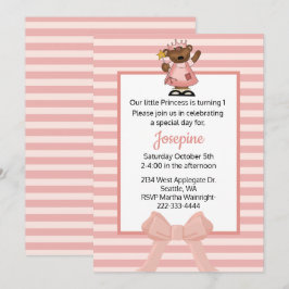 Princess Baby Girl Einladung zum Geburtstag