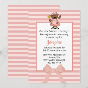 Princess Baby Girl Einladung zum Geburtstag