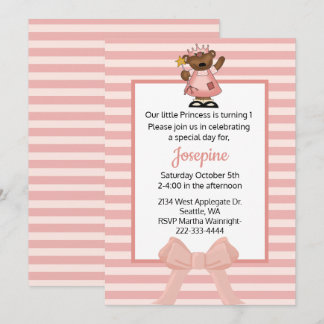 Princess Baby Girl Einladung zum Geburtstag