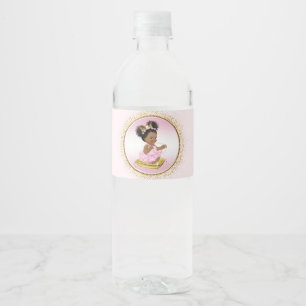 Princess Baby shower Étiquettes de bouteille d'eau