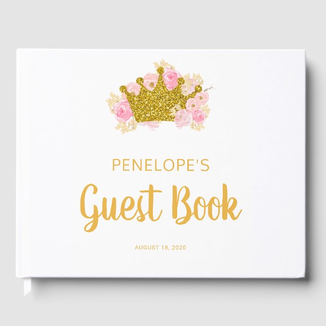 Princess Baby Shower Guest Book, Mairytale Gästebuch (Vorderseite)