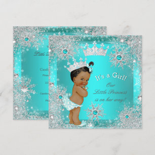 Princess Baby Shower Winter Wonderland Ethnic Einladung
