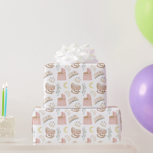Princess Baby Showmuster Geschenkpapier (Partygeschenke)