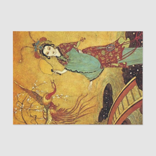 "Princess Badoura" von Edmund Dulac Seidenpapier (Vorderseite)