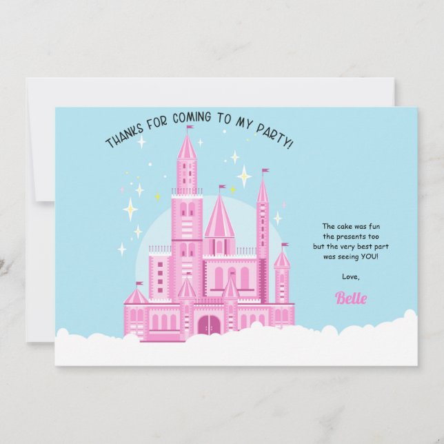 Princess Ball Geburtstagsparty Dankeschön Karte (Vorderseite)