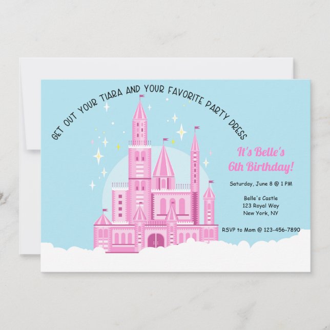 Princess Ball Invitation de fête d'anniversaire (Devant)