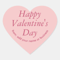 Princess Beauty Pink Heart Valentine Sticker