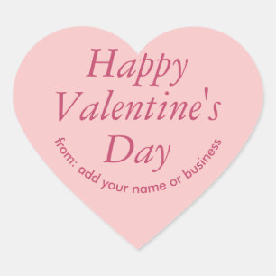 Princess Beauty Pink Heart Valentine Sticker