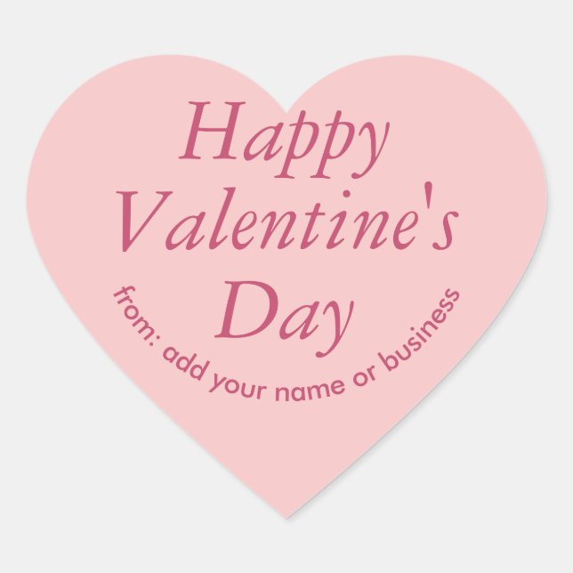Princess Beauty Pink Heart Valentine Sticker (Vorderseite)