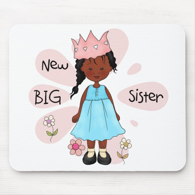 Princess Big Sister African American Mousepad (Vorne)