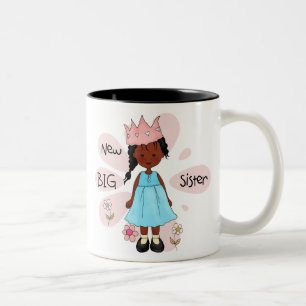 Princess Big Sister African American Zweifarbige Tasse
