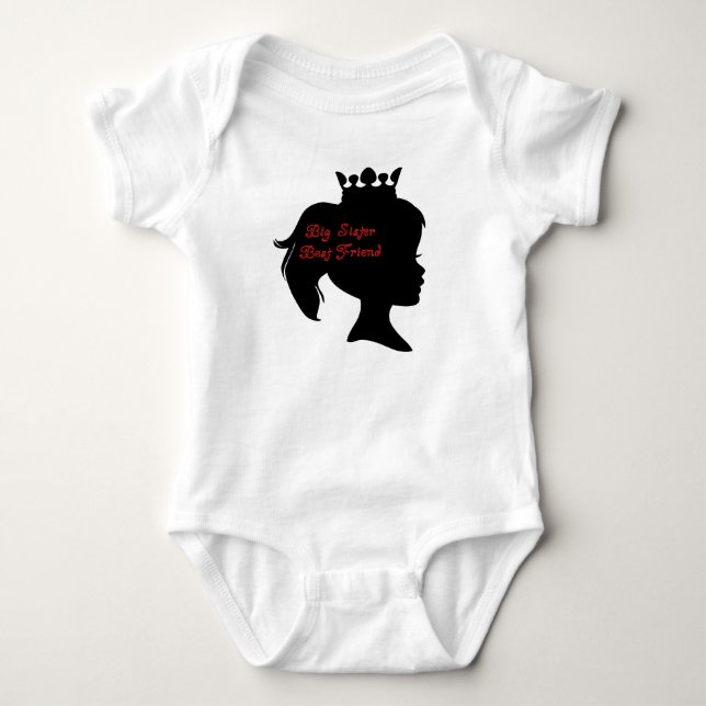 Princess Big Sister Best Friend Baby Strampler (Vorderseite)