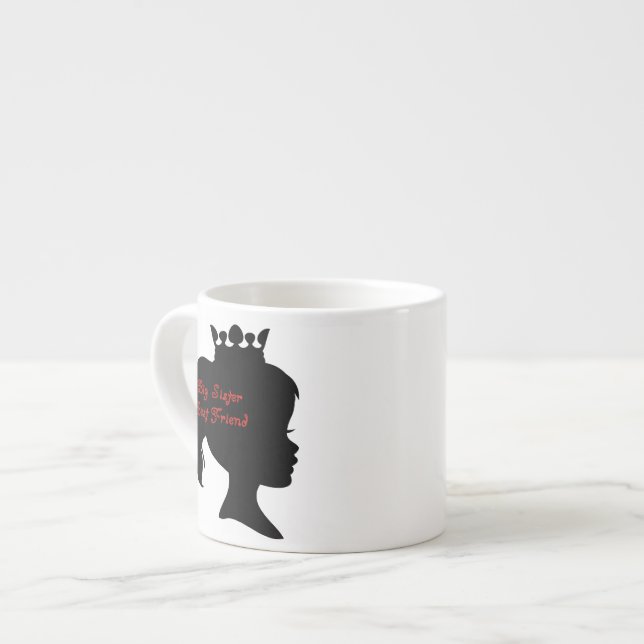 Princess Big Sister Best Friend Espressotasse (Vorderseite Links)