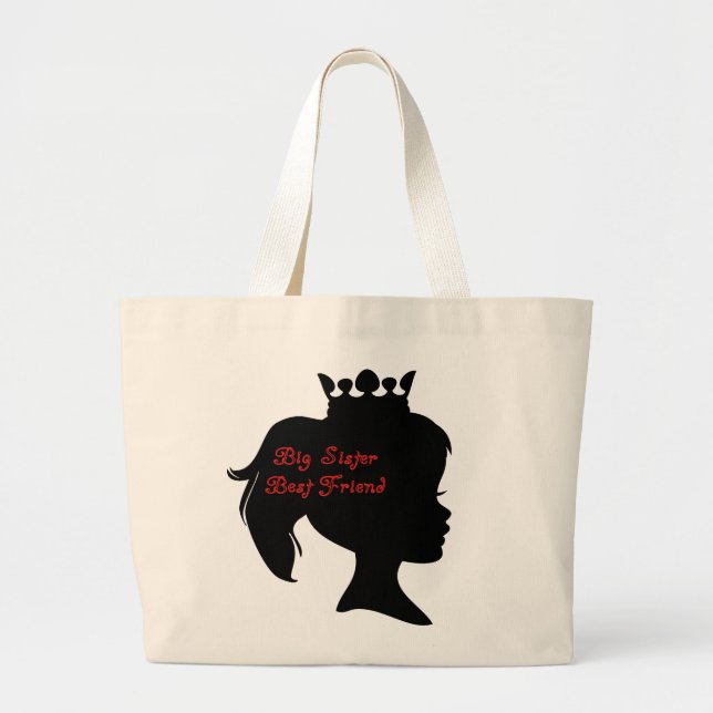 Princess Big Sister Best Friend Jumbo Stoffbeutel (Vorne)