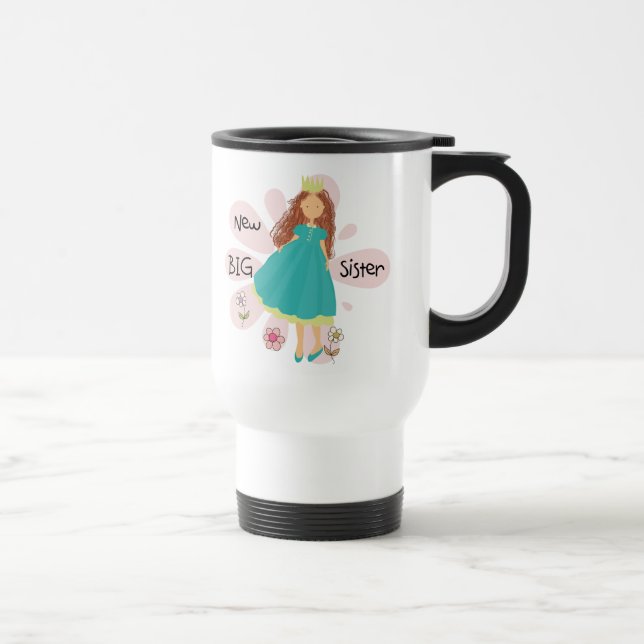 Princess Big Sister Brown Hair Reisebecher (Rechts)