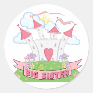PRINCESS BIG SISTER RUNDER AUFKLEBER
