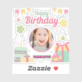 princess birthday aufkleber
