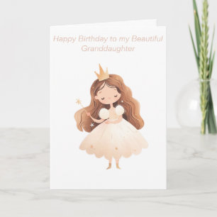 Princess Birthday Card für Enkeltöchter Karte