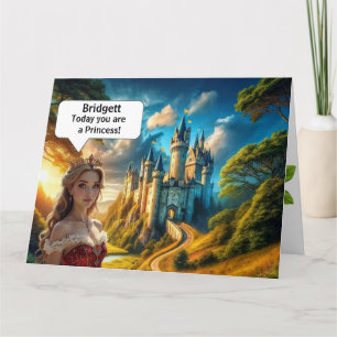 Princess Birthday Card Karte