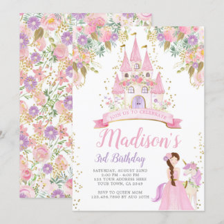 Princess Birthday Einladung