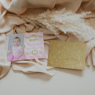 Princess Birthday Einladung Pink & Gold