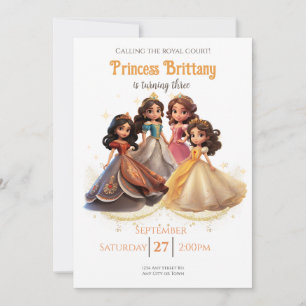 Princess Birthday Einladung, Princess Royal Court Einladung