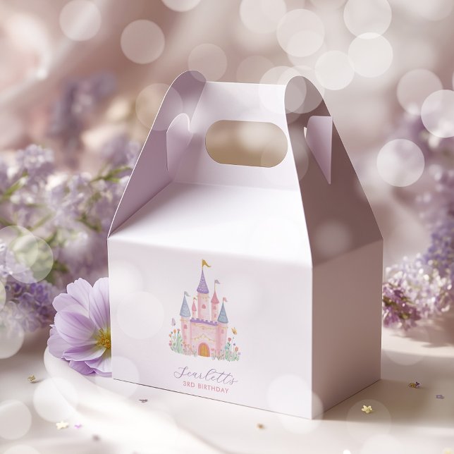 Princess Birthday Enchanted Castle Girls Geschenkschachtel (Princess Castle Girls Birthday Party Gable Boxes)