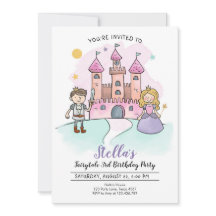 Princess Birthday Invitation Knights Fairytale