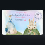 Princess Birthday Kids Banner<br><div class="desc">Es war einmal eine Zeit, als sich die kleine Prinzessin drehte... Geburtstagslinie, die bearbeitet werden kann. Einladungen und andere Geburtstagsgeschenke..Alles Gute zum Geburtstag!</div>