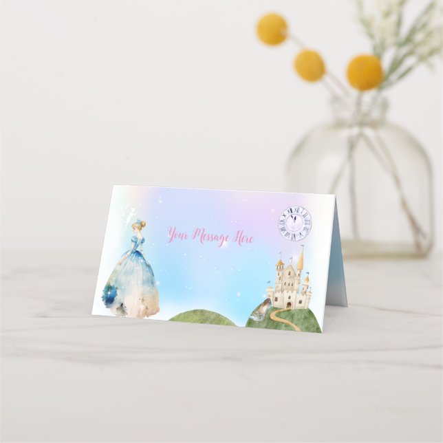 Princess Birthday Kids Platzkarte (Vorderseite)