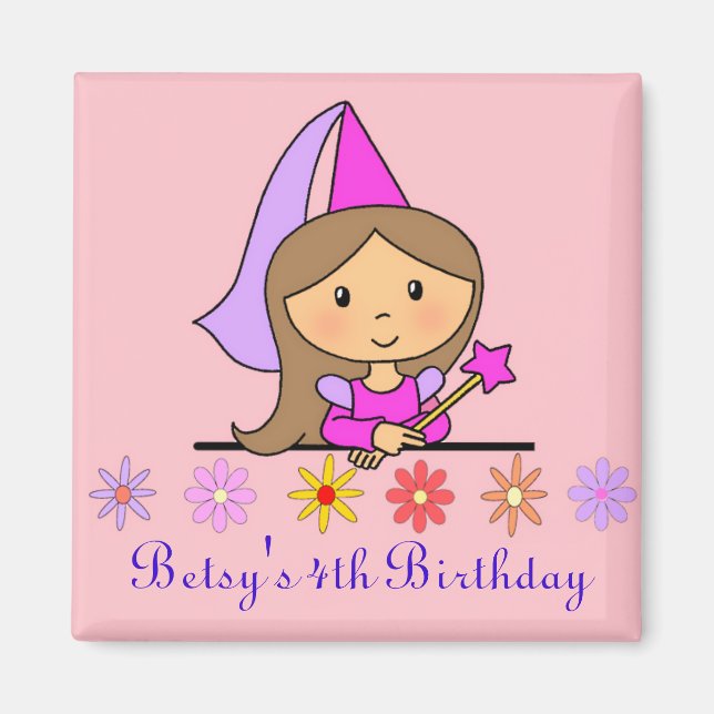 Princess Birthday Magnet (Vorne)