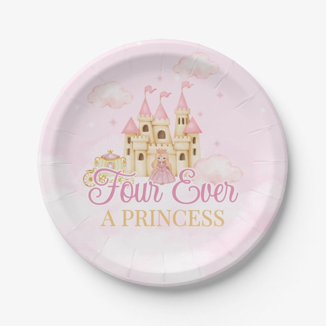 Princess Birthday Pappteller (Vorderseite)