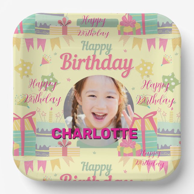 princess birthday pappteller (Vorderseite)