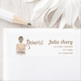 Princess Birthday Party Beige Glitzer