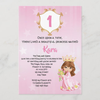 Princess Birthday Party Einladung