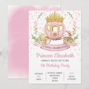 Princess Birthday Party Einladung