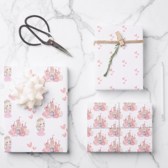 Princess Birthday Party Geschenkpapier Set (Vorderseite)